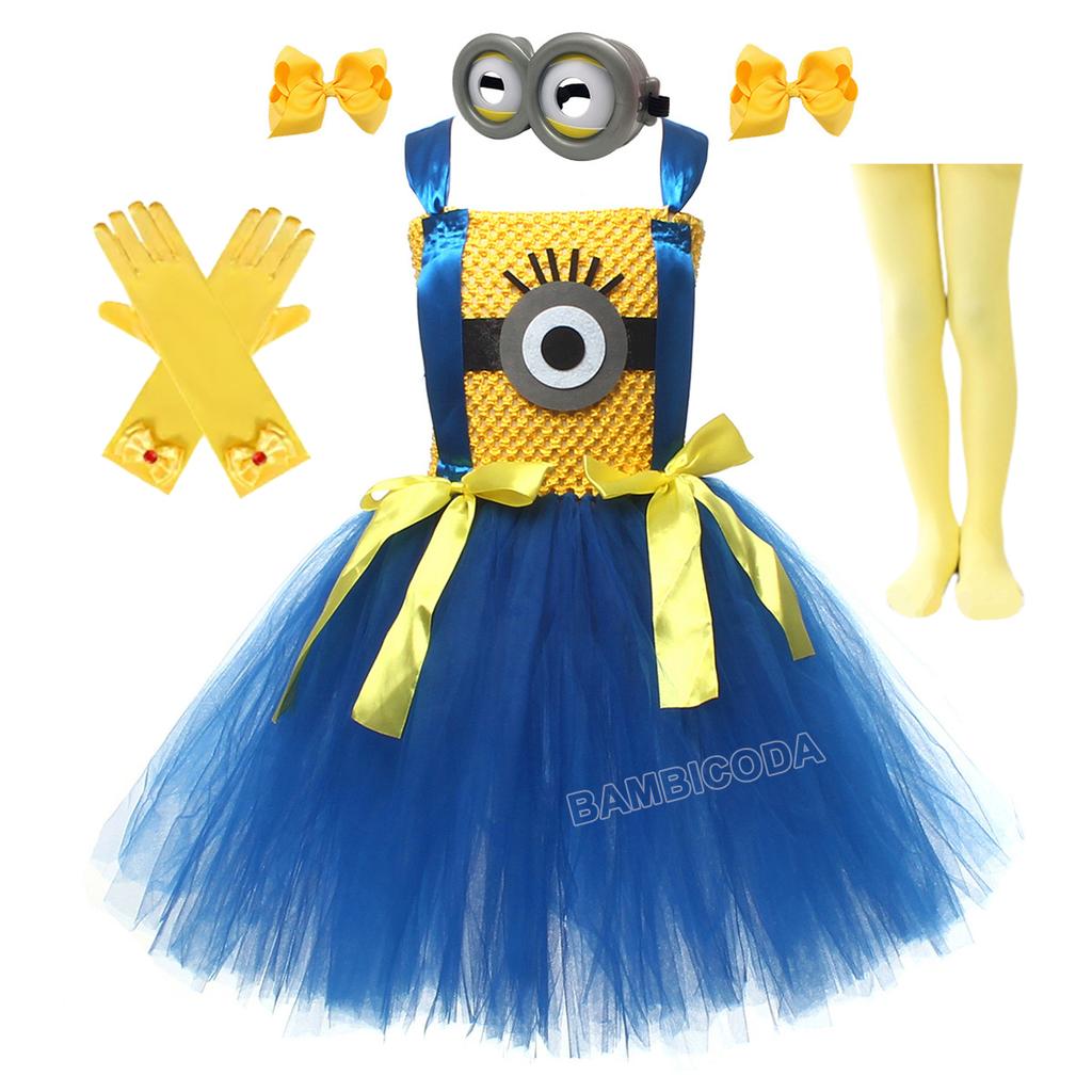 Girl Yellow Figurine Costume Ping-pong Skirt Party Stage Performance Skirt Tutu Skirt Anime Halloween Cosplay Costume