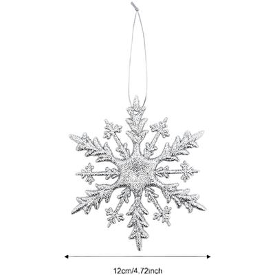 Glitzer Acryl Schneeflocken Ornamente Für Weihnachtsbaum Dekorationen Feiertag Weihnachtsbaum Anhänger Festival Party Fenster Ornamente
