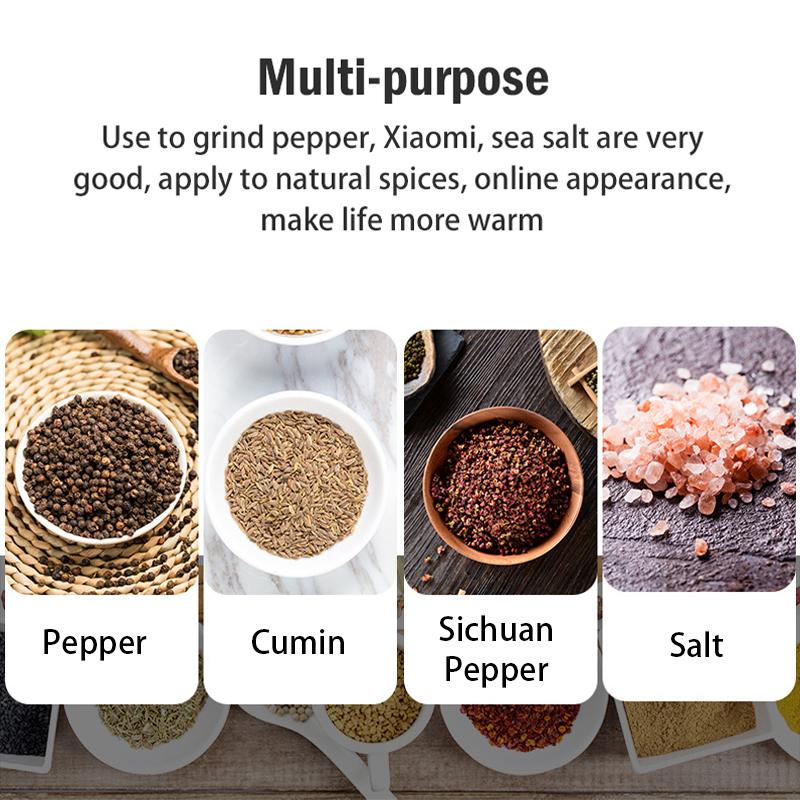 Hand Cranked Pepper Grinder Solid Wood Manual Sichuan Black Pepper Sea Salt Grinding Bottle Fine Household Kitchen Grind