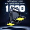 Mini COB Schlüsselanhänger Arbeitslicht mit doppelter Lichtquelle, 5 Modi, wiederaufladbar, hohe Lumen, tragbares LED-Licht für Camping, Wandern, Laufen
