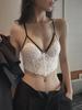 French Ultra-thin Women's Big Breasts Show Small Breasts, Spring and Summer Thin Styles, Sub-breasts, Anti-sagging Set, Thin Shoulder Suspender Bra.