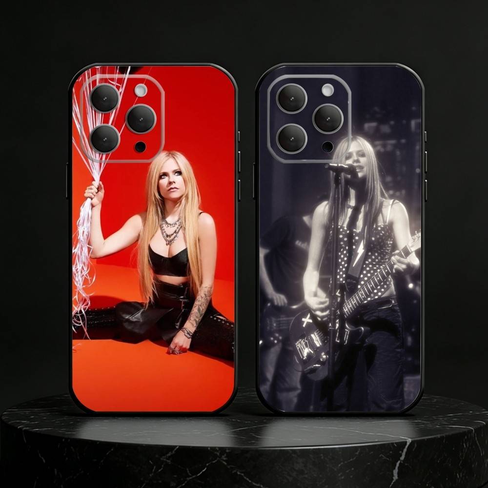 Star Singer Avril Lavigne Phone Case Silicone black Soft For IPhone 17,16,15,14,13,12,11,SE,Plus Pro Max