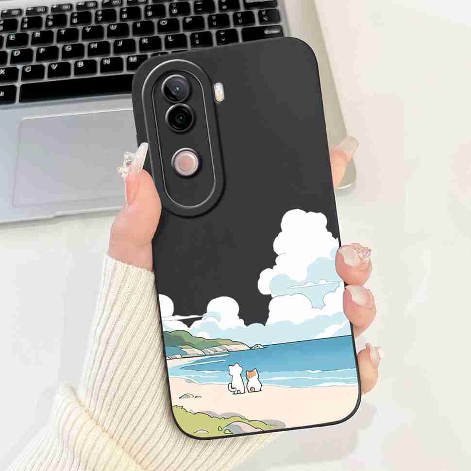 Flower Cover For Vivo V40e Case Soft Silicone Phone Back Cover Casing For Vivo V 40e V40e 4G V2403 Coque TPU Fundas