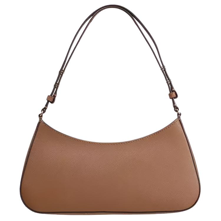 Tory Burch Logo Zipper Closure Underarm Tote Shoulder Bag Women Bags Brown 171577-909
