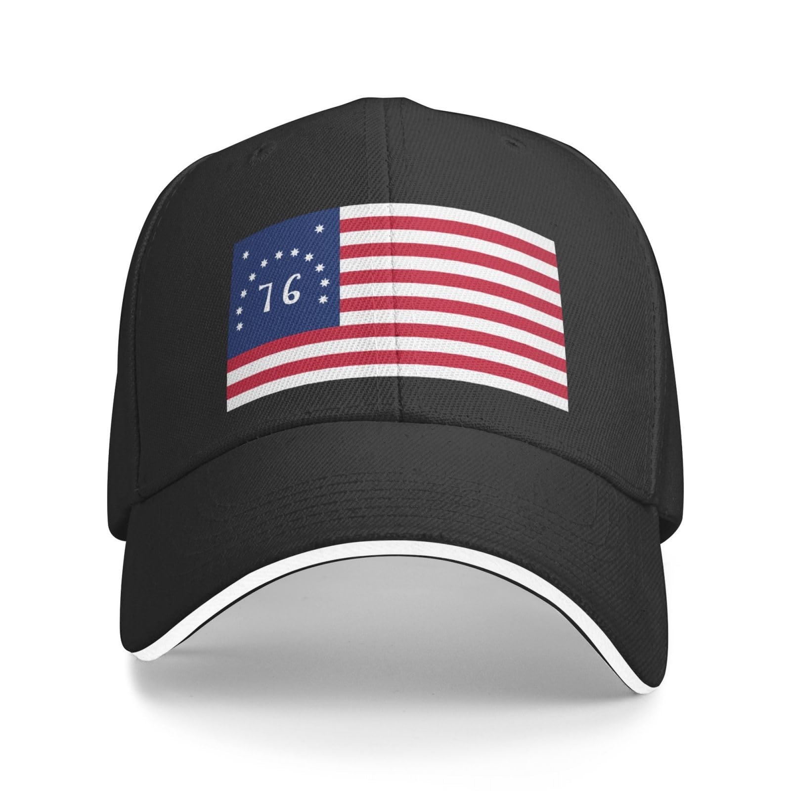 Bennington Flag Adjustable Baseball Cap Unisex Sandwich Dad Hat Golf Hat One Size чёрный