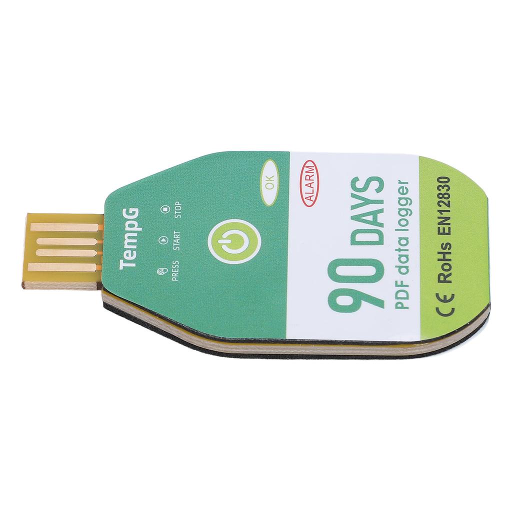 USB Temperaturdataloggfører Opptaker IP67 Vanntett Engangs PDF Temperaturdataloggfører for Kjølekjeden