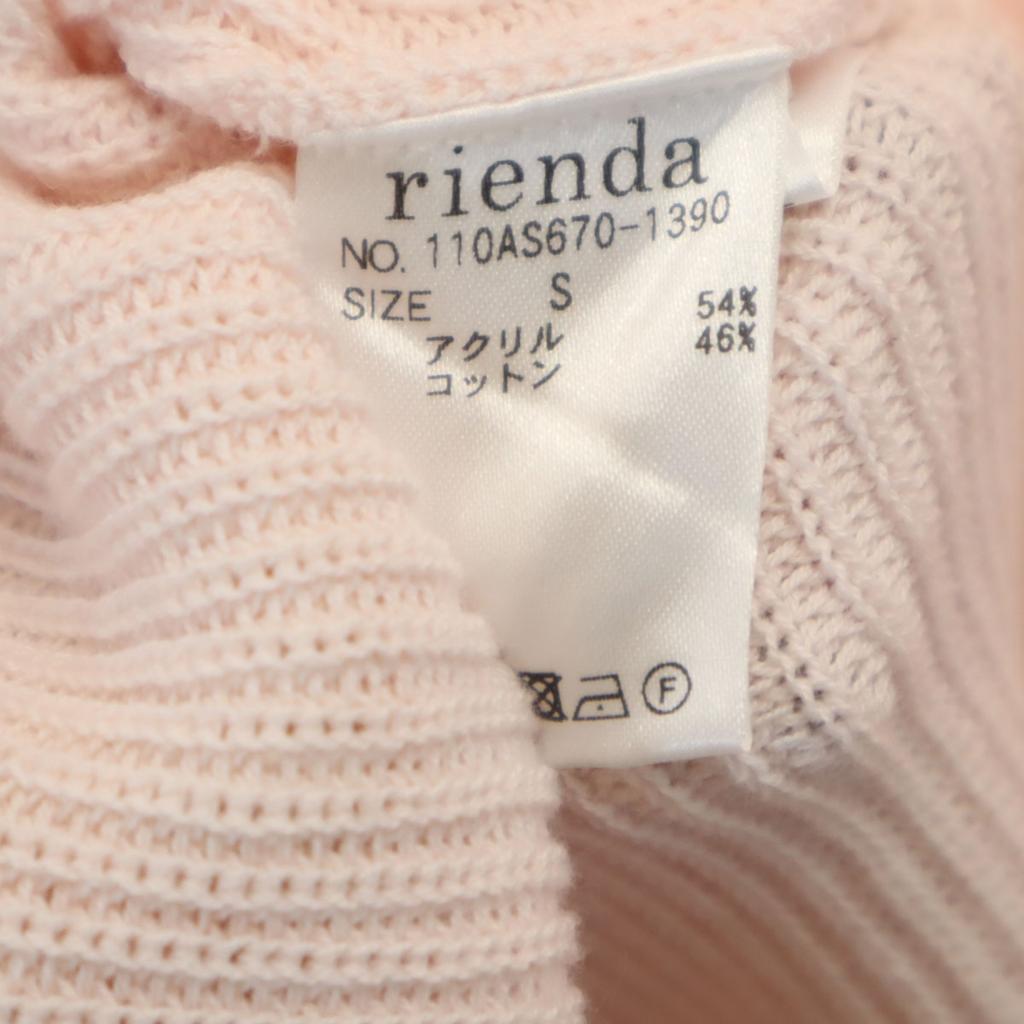 unused rienda Long sleeve long knit cardigan S pink Women Used