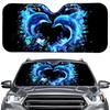 Portable Dolphin Car Windshield Sunshade, No Installation Needed, Summer Automobile UV Protection. Order Individually.