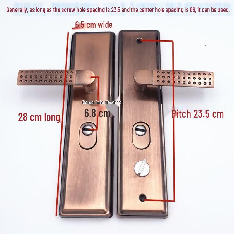 Security Door Lock Panel with Aluminum Handle