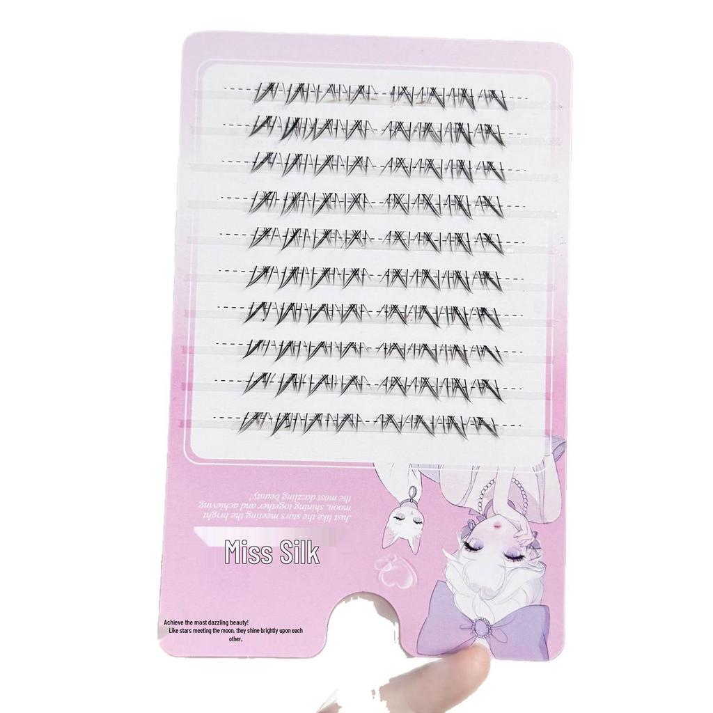 Hand-Painted Midsummer Night Natural Cluster False Eyelashes - Dense, Photogenic & Glue-Free