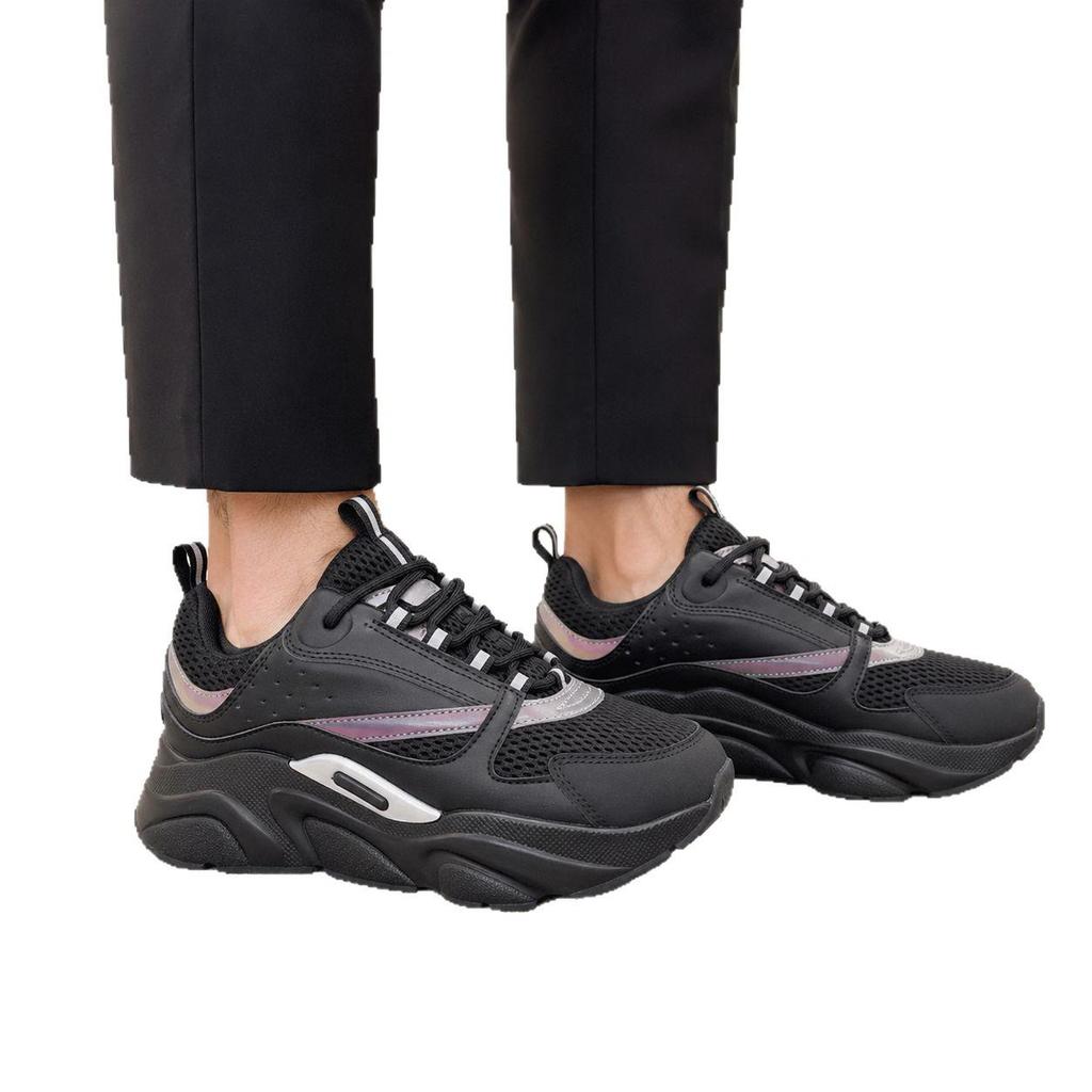 European Station B22 Unisex Thick-Soled Sports Casual Sneakers - Breathable, Height-Increasing Dad Shoes.