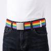 Stripe Canvas Waist Belt Metal Buckle Nylon Belt Fashion Men's Business Belt  Male