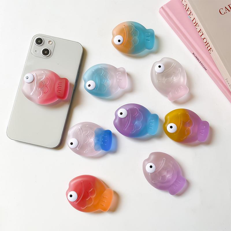 Three-Dimensional Xiaoyu Mobile Phone Airbag Bracket Contrasting Color Cute Back Sticker Retractable Niche Creative Ring Buckle Paste