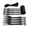 BIG RED Lashing Straps, 4.5m Long, 2.5cm Wide, 4-pack. Cargo Securing Straps, Tie-down Straps, Ratchet Straps. Breaking Load 680kg, Maximum Working Lo