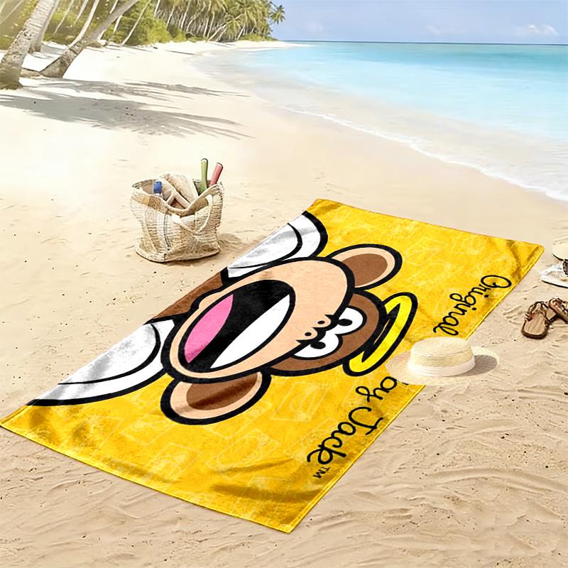 Angel Monkey 2D Flat Print Beach Towel, Large Soft Quick Dry Towel for Beach Camping SwimmingZSTJ0915381