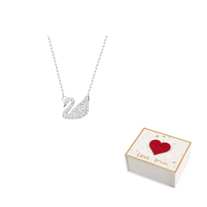 Swarovski Schwanenhalsketten Damen Silber