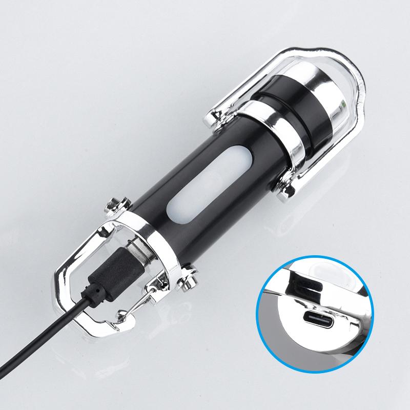 Rechargeable Mini EDC Keychain Flashlights Multifunctional Work Lights Portable Emergency Light for Walking Searching Hiking