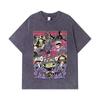 275 GSM Washed T-shirts 100% Cotton One Piece V50 Luffy Loki Print Unisex Heavy Cotton T Shirt