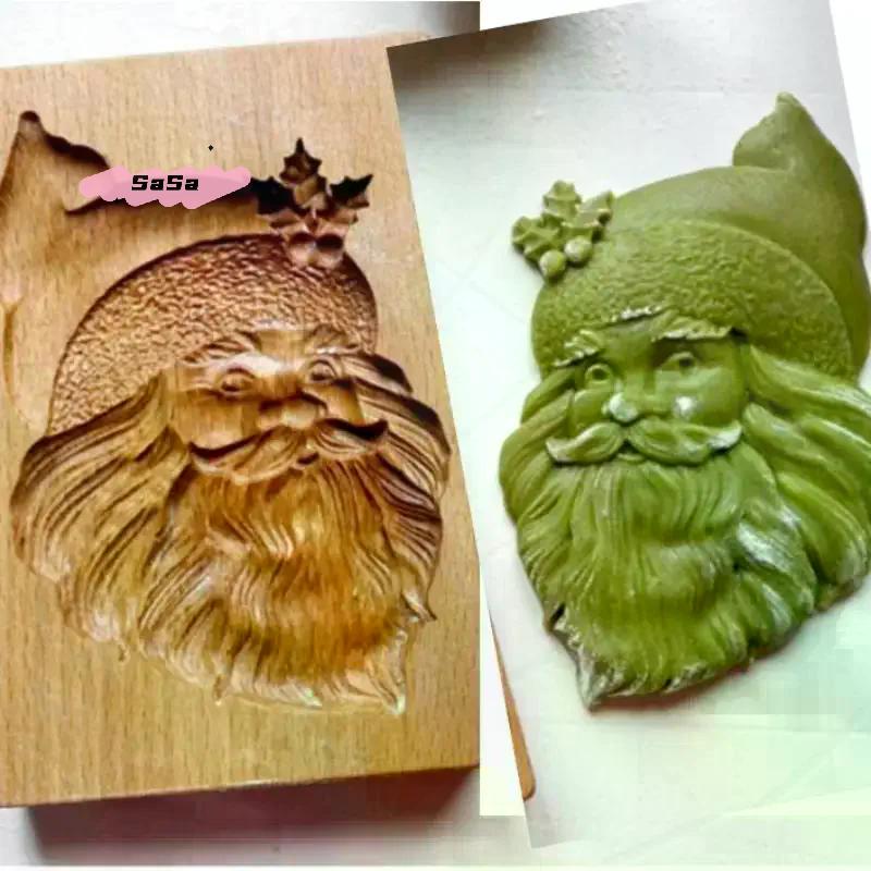 Ausstechformen zum Backen Holz Ausstecher 3D Lebkuchen Kekse Formen Presse Kuchen Prägung Kürbis Bäckerei Gadgets Stempel