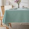 Ins Style Cotton Linen Table Cloth Rectangular Plastic Tablecloth Waterproof Antifouling Cover Outdoor Dining Table Cloth