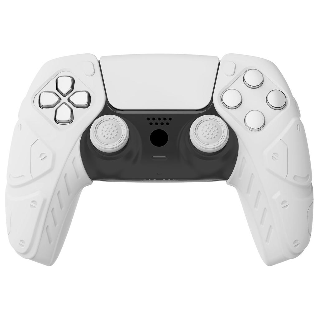 Husă compatibilă cu carcasa PlayVital ps5 compatibilă doar cu grip ergonomic moale din silicon pentru controller cu capac pentru joystick compatibil cu ps5 poate fi