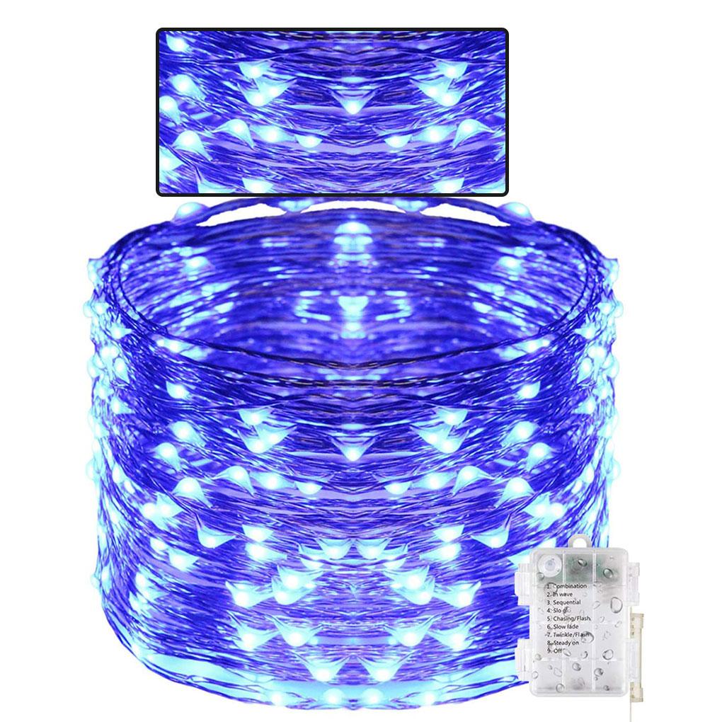 

USB LED Дім Офіс Сад Водонепроникна Світлодіодна Гірлянда з Таймером та Пультом Дистанційного Керування 5м 50LED Синя