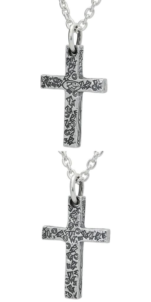 Gin No TRAVIS WALKER Travis Walker Target Cross Sterling with Official [Shinjuku Kura] Pendant, Silver, Chain, Charm, Authentic, Men's