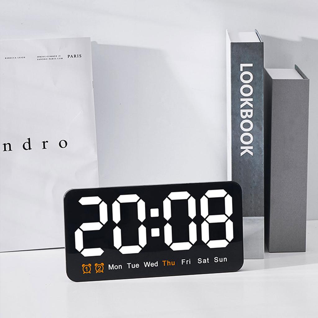 8.5Inch Digital Wall Clock LED Alarm Clock Large Display, 3 Level Brightness Adjustable for Home and Offices