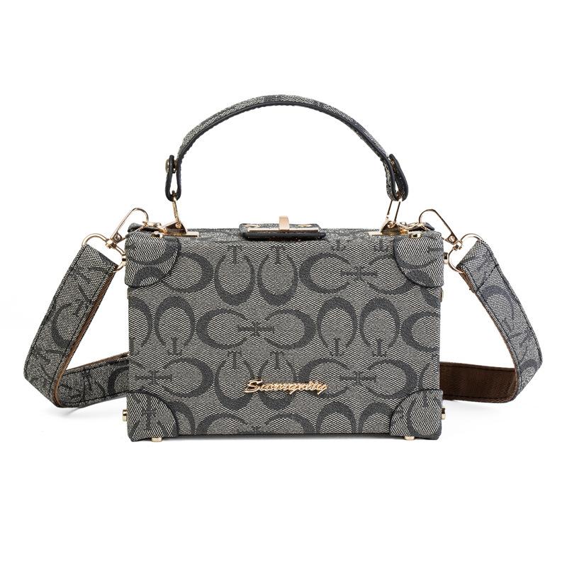 New portable box bag women's mobile phone bag versatile fashion shoulder messenger bag