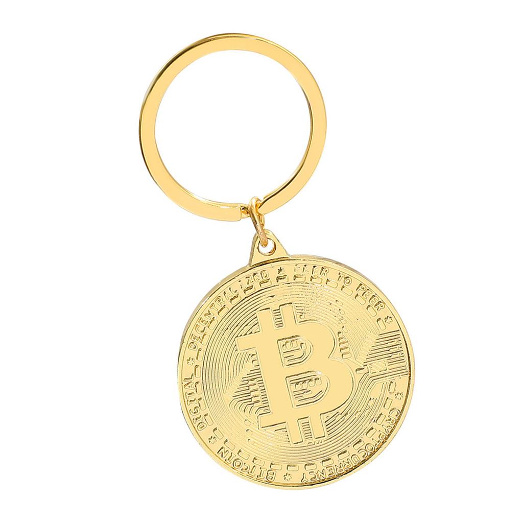 Bitcoins Keyring Stylish Metal Key Chain Decorative Collectors Item Ideal Gift For Cryptocurrency Supporters