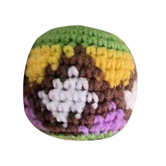 

Hand Knitted Juggling Balls Set Crochet Hacky Footbag for Kids Adults Colorful Mixed Patterns Crochet Sensory Ball for Outdoor Play Party Favors 1pc