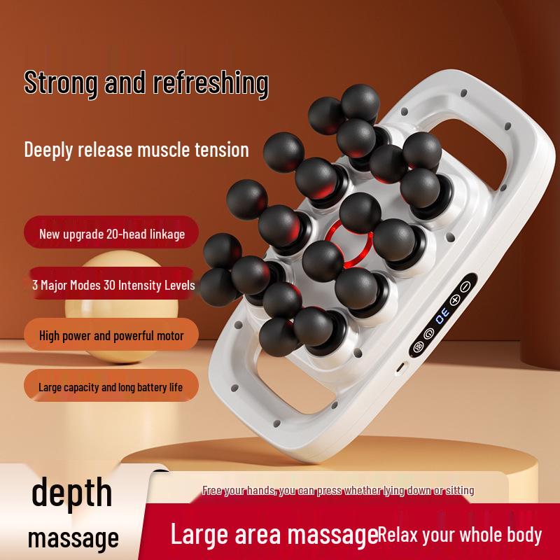 Wowow Multi-Functional Smart 20-Head Percussion Massager for Full-Body Deep Relaxation