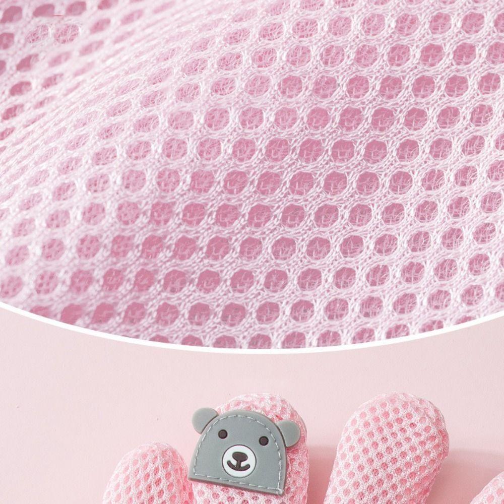 Cartoon Cat Hair Removal Gloves Silicone Soft Dog Bath Brush Gloves Mesh Fabric Cat Grooming Glove Pet Hair Removal Brush