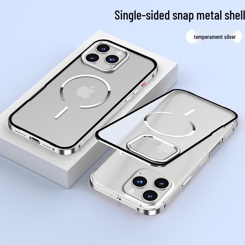 

iPhone 17 Pro Max Cooling Metal Bumper Case with Magnetic Cover Compatibility iPhone 17