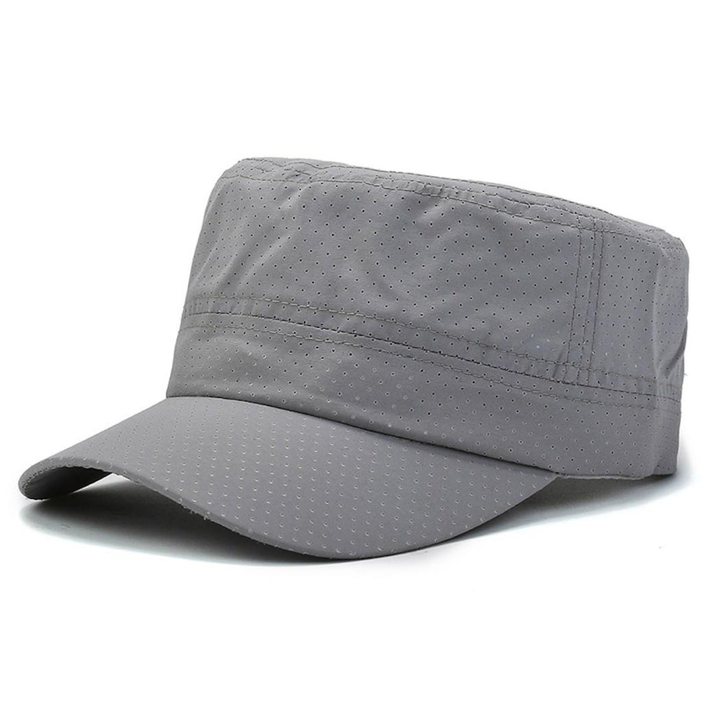 HABERI Mesh Work Solid Stylish for Perfect for Outdoor Sun Military One Size Fits Simple Short Brim One Light Cap, Color, Breathable, Men, Activities,