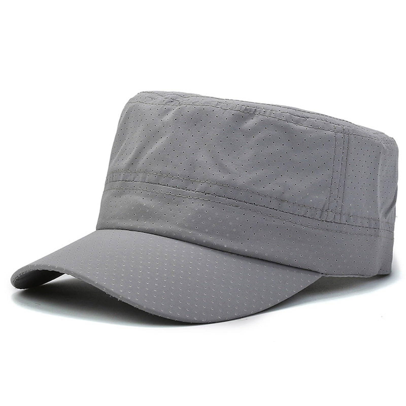 

HABERI Mesh Work Solid Stylish for Perfect for Outdoor Sun Military One Size Fits Simple Short Brim One Light Cap, Color, Breathable, Men, Activities,