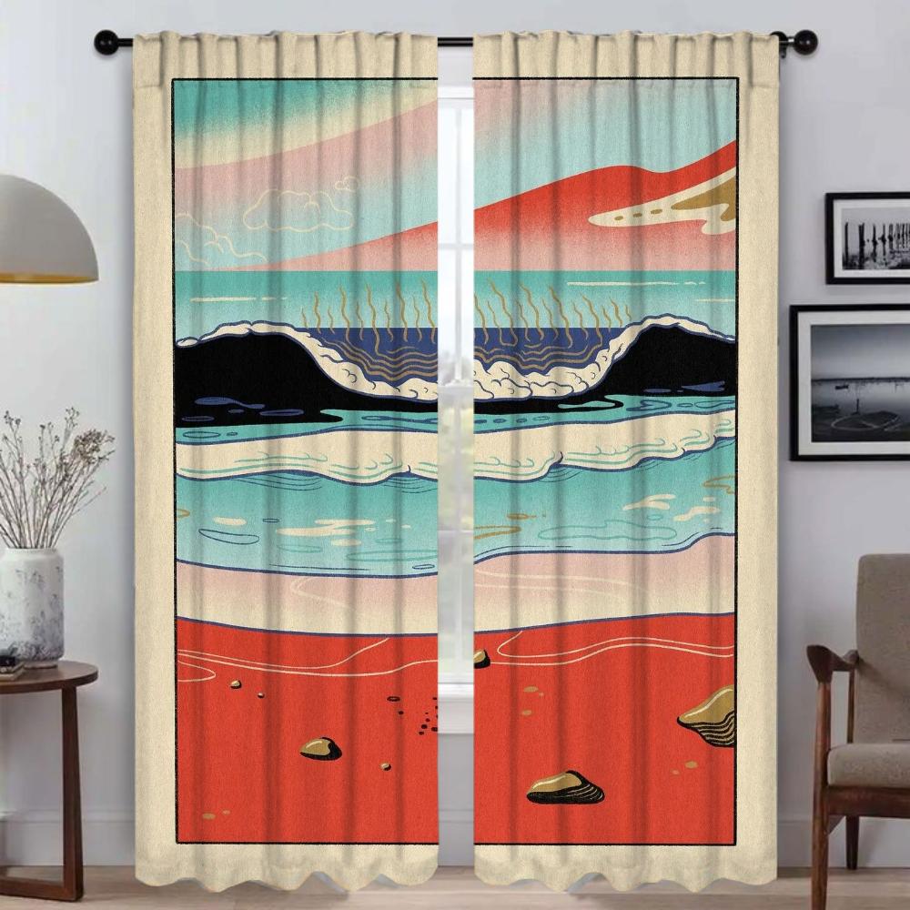 Imagination Anti-mosquito Curtains 2 Pieces Partition Halloween Decoration Living Room Curtain Shades Curtains for Camera Child