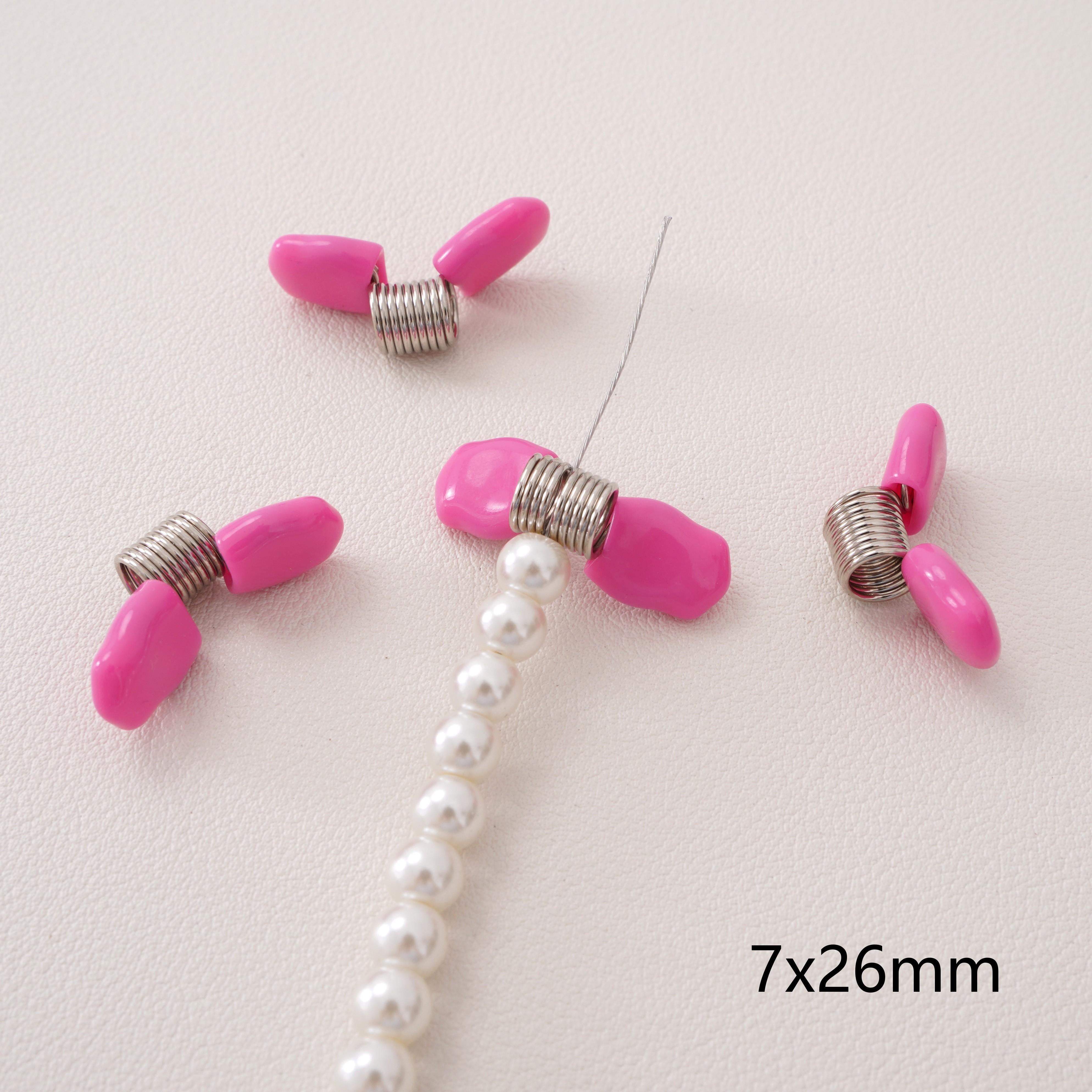 

10pcs Bead Stopper Spring Clip Bead Wire End Crimp Bead Cover Jewelry Making Findings DIY Bracelet Necklace Crafts Supplies