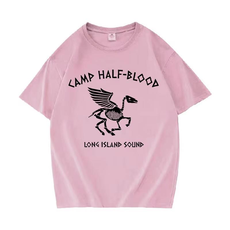 2025 Summe Camp HalfBlood Long Island Sound Skull Percy Jackson TShirt Women Vintage Casual 100 Pure Cotton Printed Tshirt