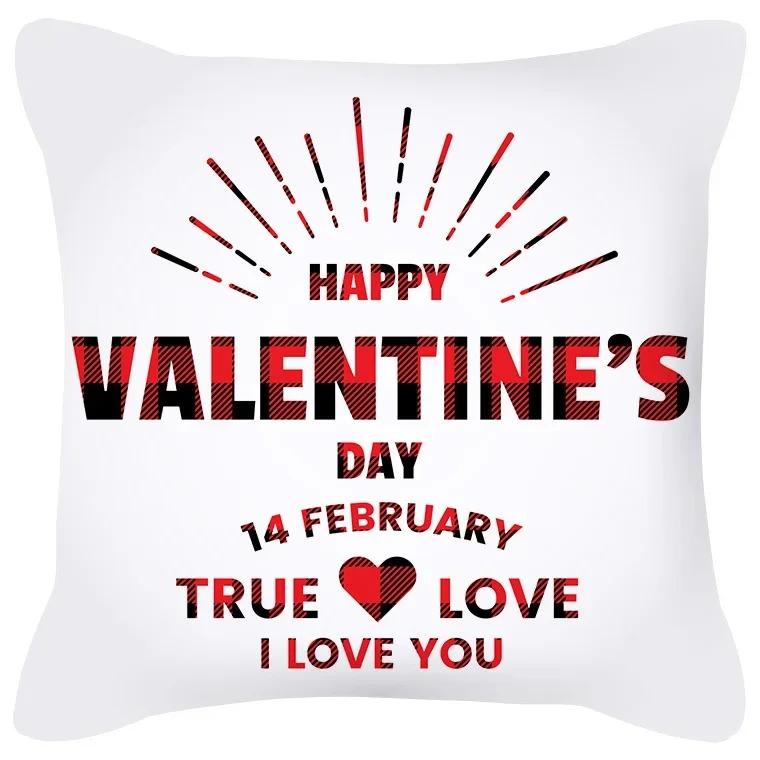Home Decor Valentine Love Designs for Cozy Decor Pattern Cushion Cover Suitable for Sofa Bedroom Car Pillow Cover