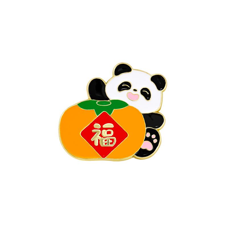 

Новогодняя брошь-панда Подарок на Праздник Весны Geely праздничный персонаж с благословением животное-национальное достояние значок украшение для одежды подарок на мероприятие