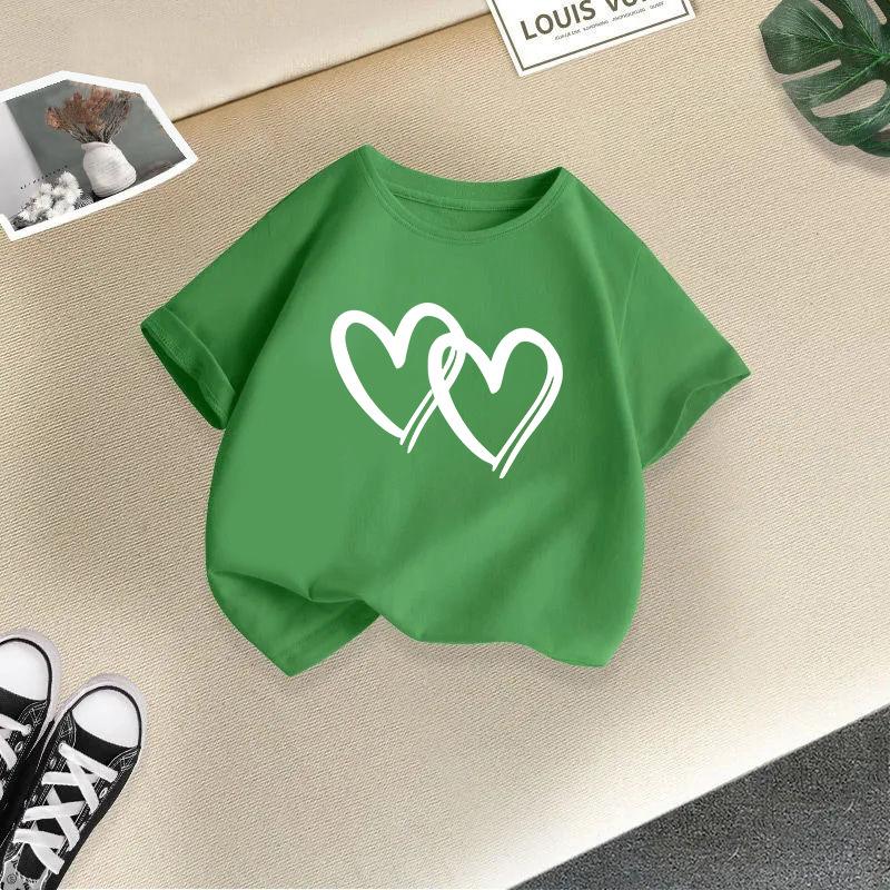 Kid T Shirt Love Printed Children T-shirt Kids 100% Cotton Clothes Tshirt Tops Tee Boys Girls Baby Tee 2-13Y