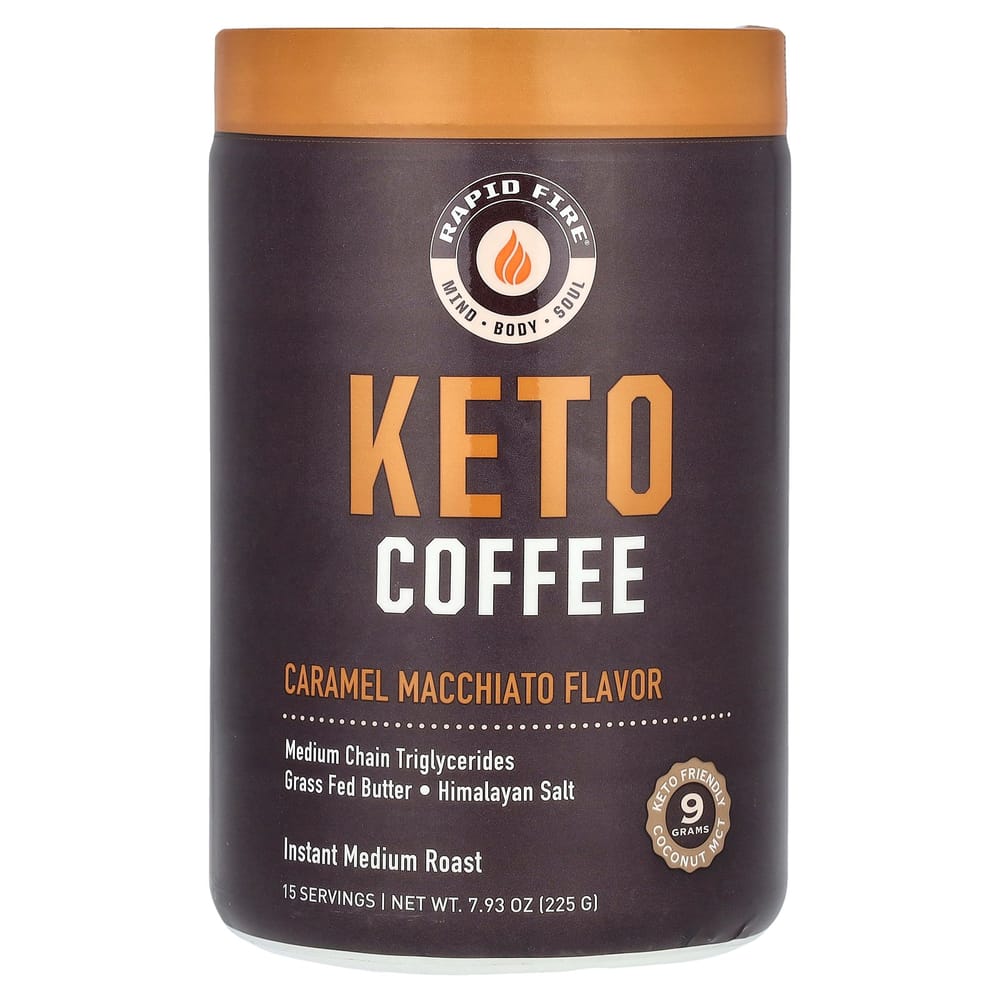 Rapidfire Keto Coffee Caramel Macchiato Instant Medium Roast 225g - 1 ea