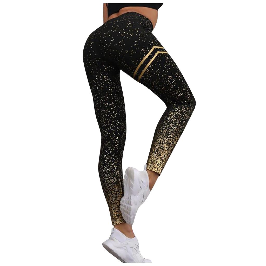 gold workout pants