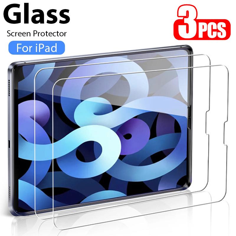 3pcs Tempered Glass For Ipad 10th Gen Air 5 4 10.9 Pro 11 12.9 Screen Protector For Ipad Mini 6 5 4 3 Air 1 2 9.7