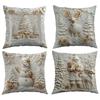 Santa Claus Christmas Pillow Cover Christmas Tree Santa Pillow Cover  Home Decor