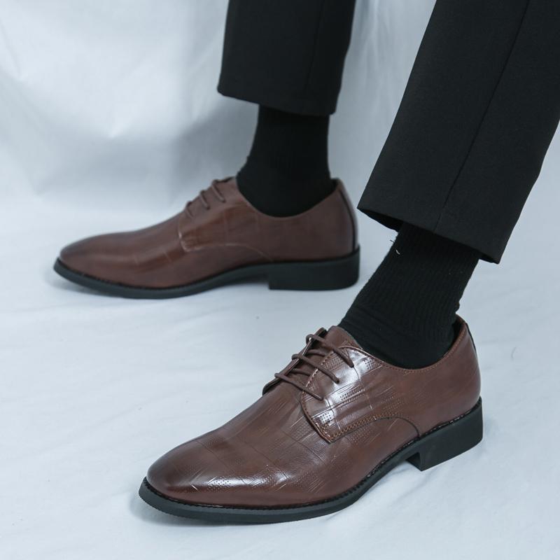 

Men Derbys Oxford Laces Formal Leather Business Men s Tuxedo Wedding Blazers Saddle Dance Shoes Plus Size EU:46