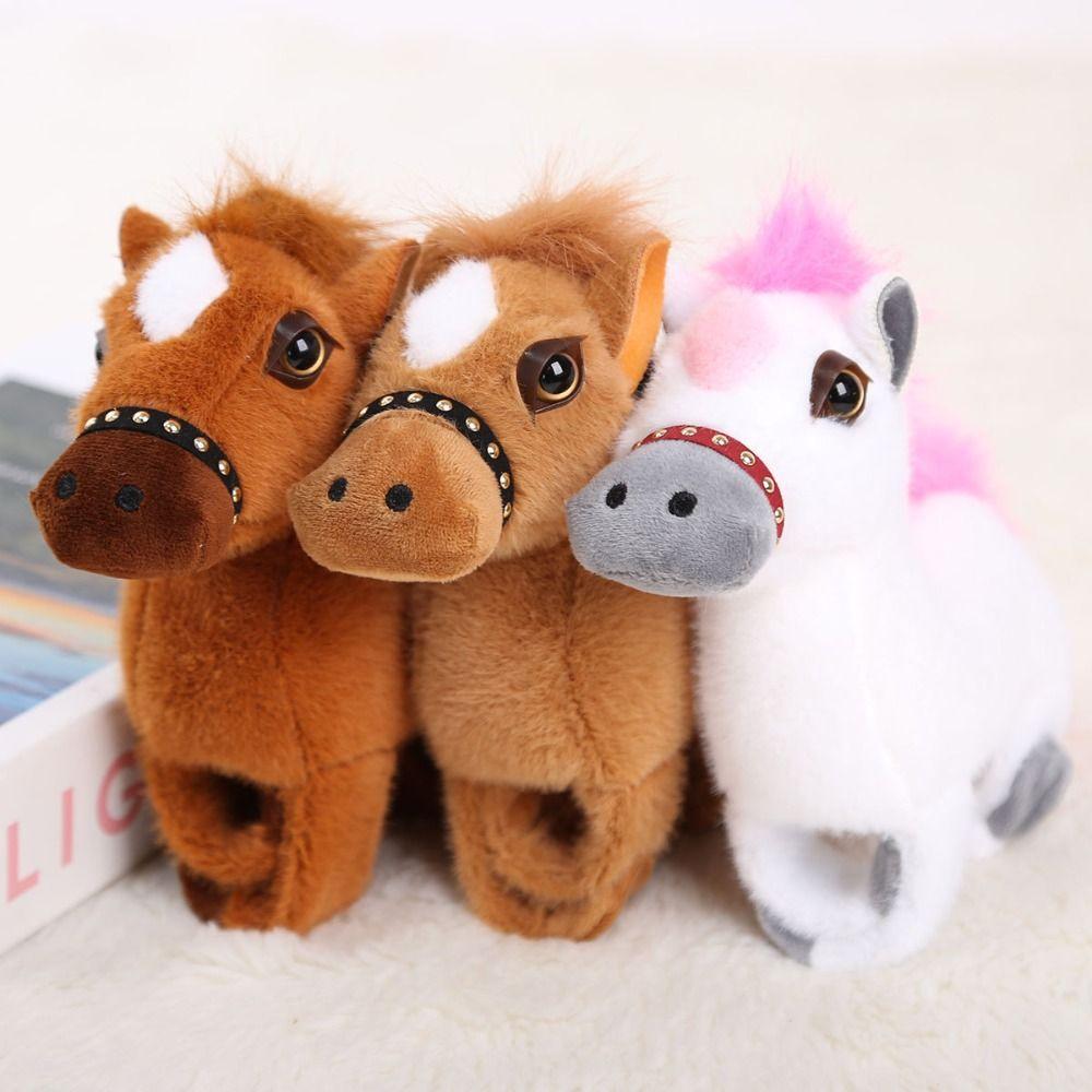 

Wrist Style Slap Bracelet Series Soft Simulated Horse Doll Plush Doll Slap Bracelet Birthday Gift коричневый