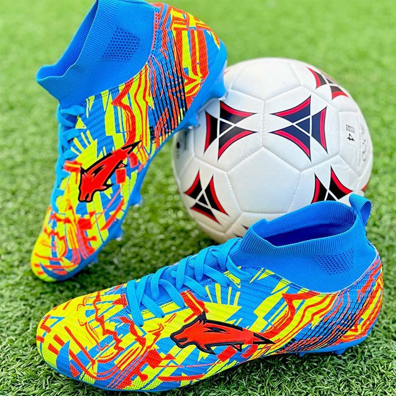 Men S Football Shoes New High-Top Spikes Adult Outdoor Activities Sports Shoes 39