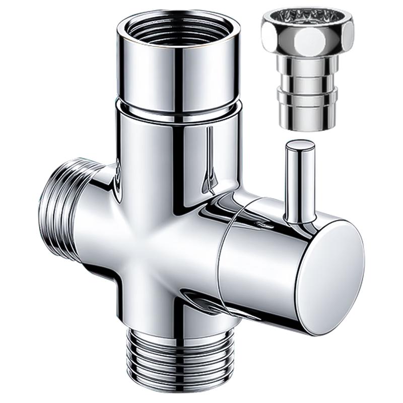 

KEGOO Brass 3-Way Water Splitter Valve with Switch